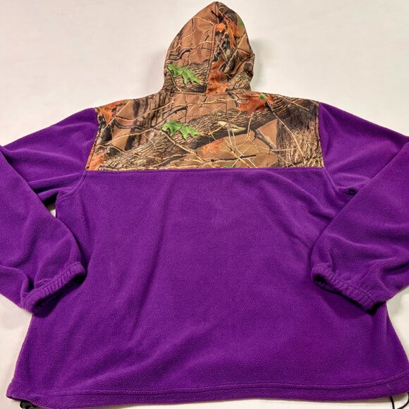~~Trail Crest Fleece Jacket Women’s XL Camo Purple Pockets 1/4 Zip - Picture 5 of 5